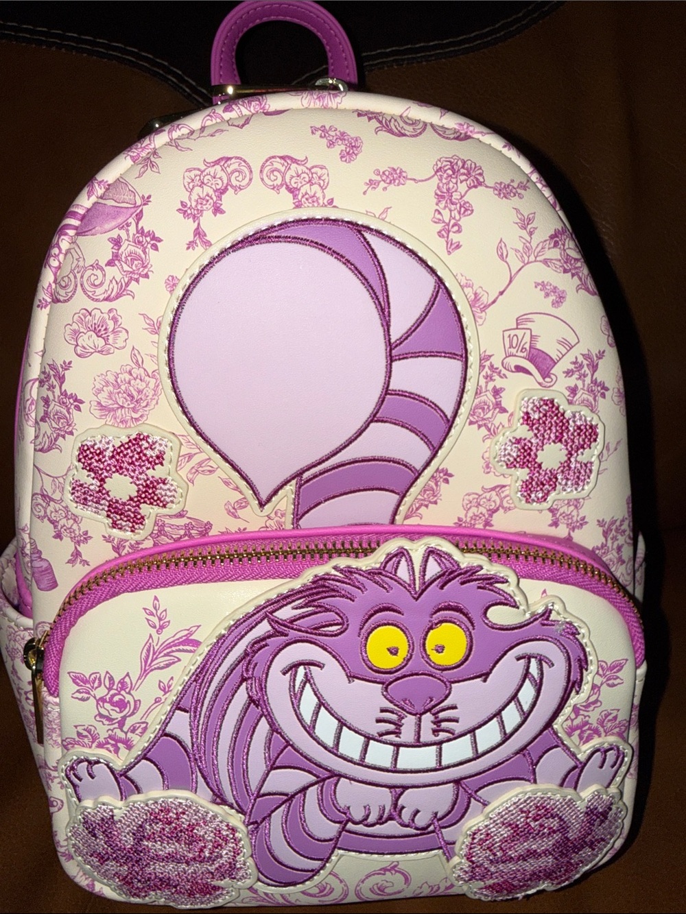 Loungefly Purple & Cream Cheshire Cat Kids Mini Backpack